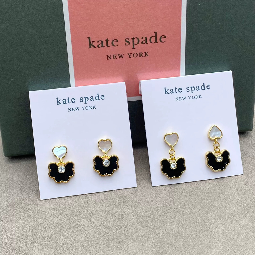 kate spade Heart Shell Cloud Enamel Asymmetric Stud Earrings